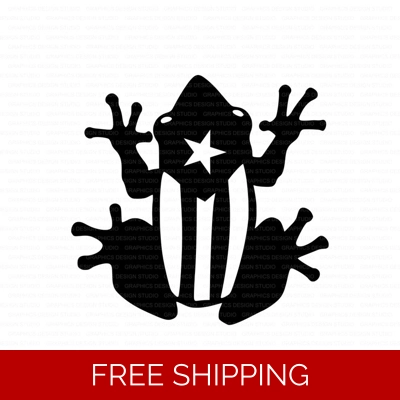 Puerto Rico Infinity Taino Amapola Frog Miracas Die Cut Vinyl Decal